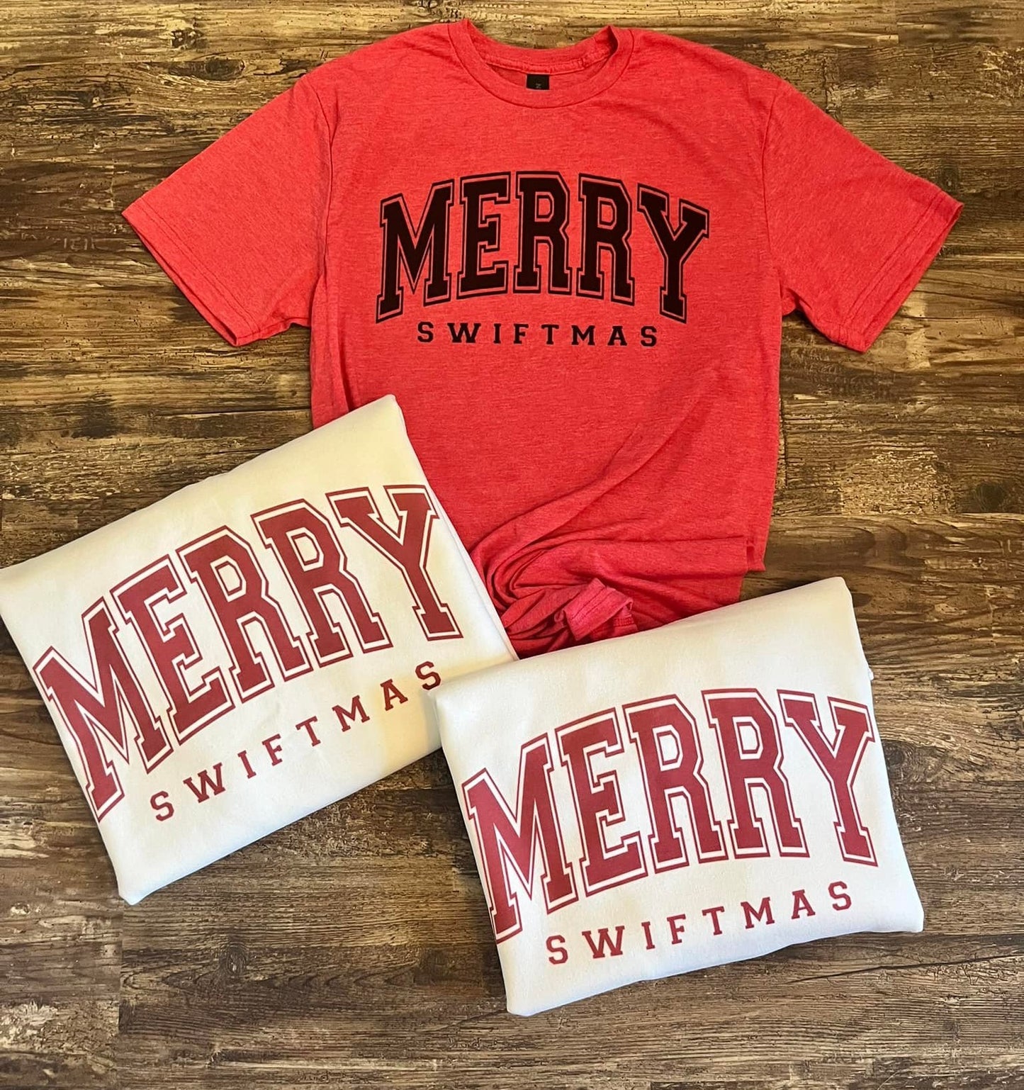 MERRY SWIFTMAS TEE OR CREWNECK SWEATSHIRT