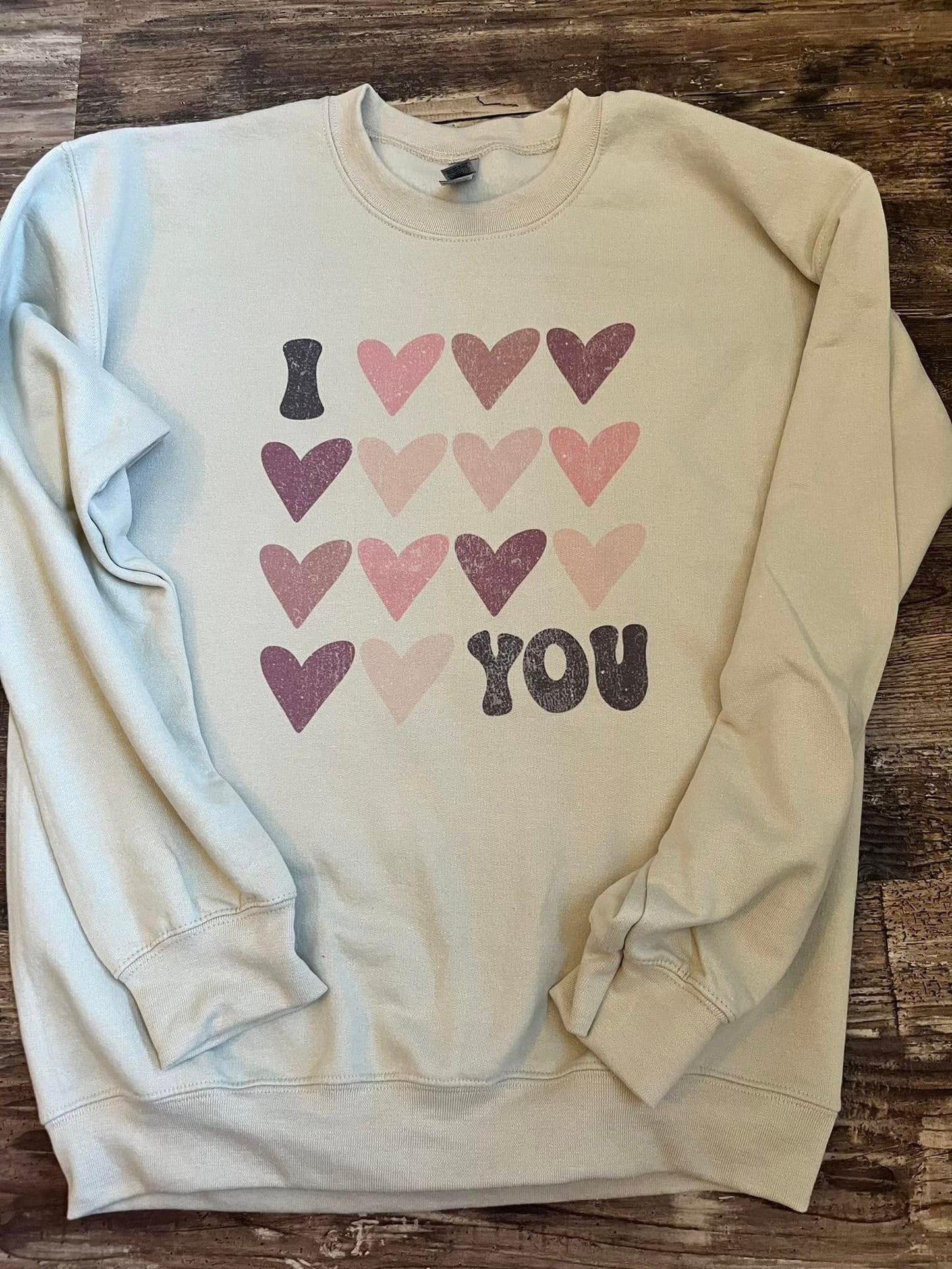 I LOVE YOU CREWNECK SWEATSHIRT