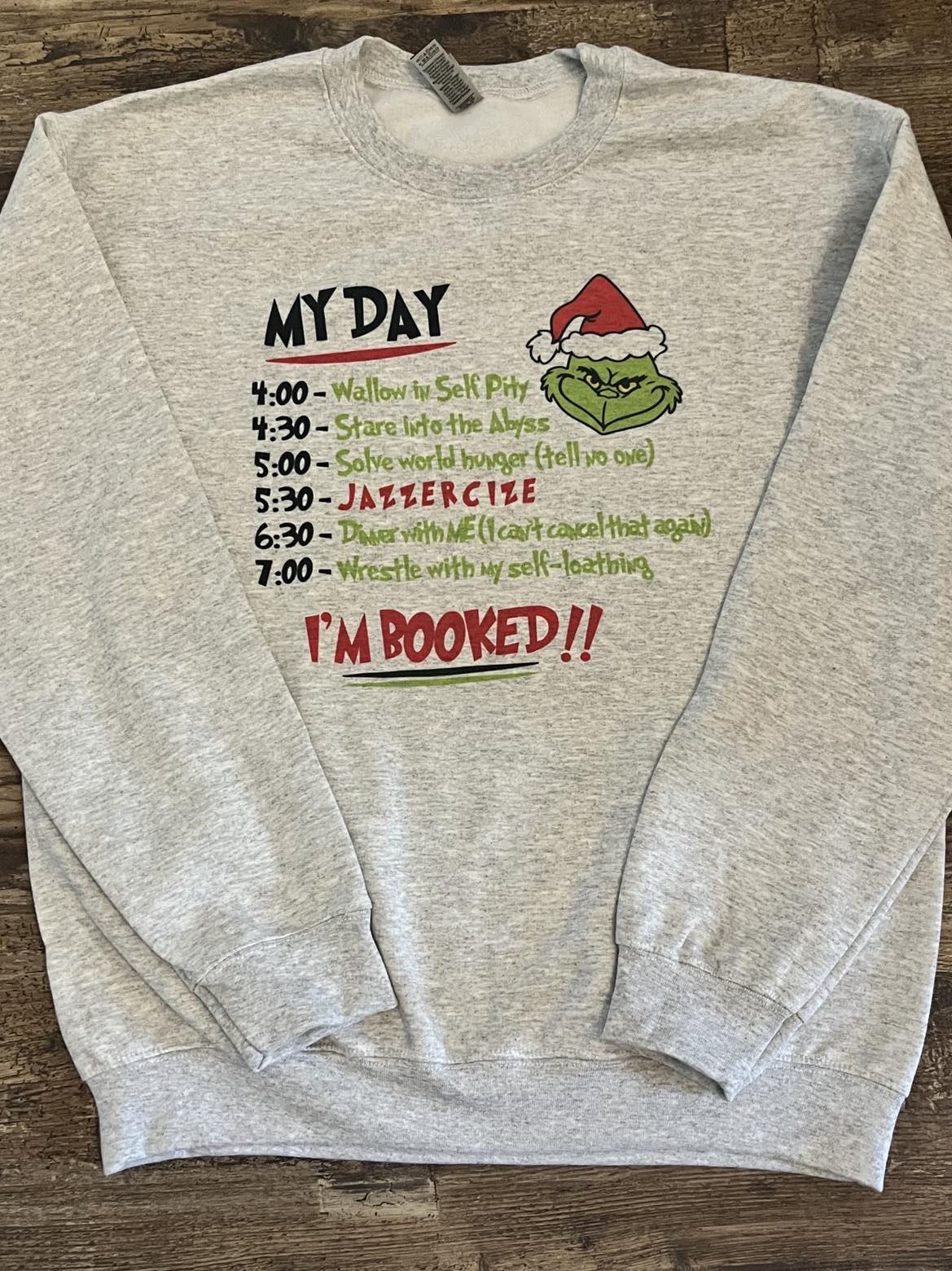 GRINCH DAY ALL BOOKED UP CREWNECK SWEATSHIRT
