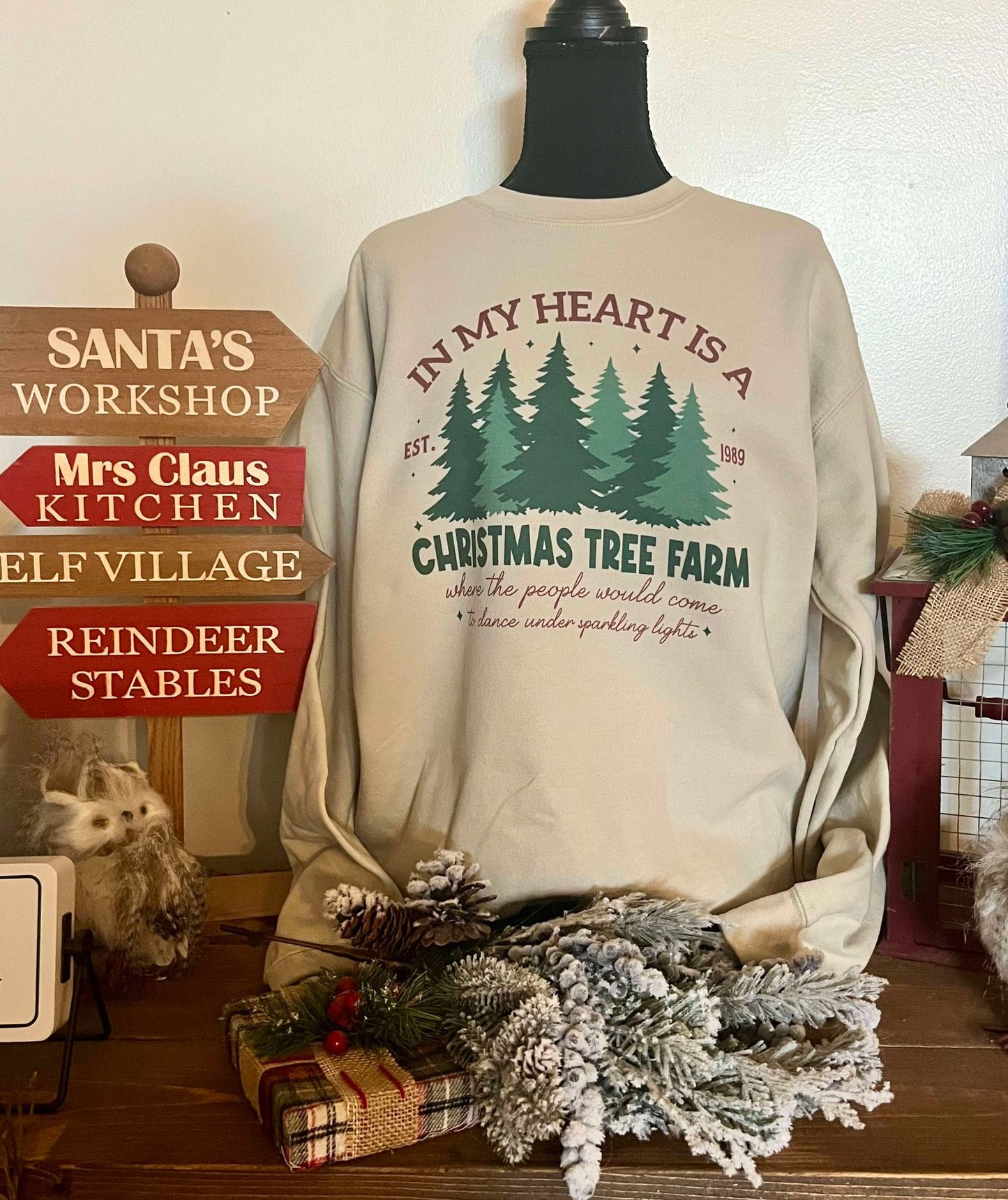 IN MY HEART IS A CHRISTMAS TREE FARM CREWNECK SWEATSHIRT