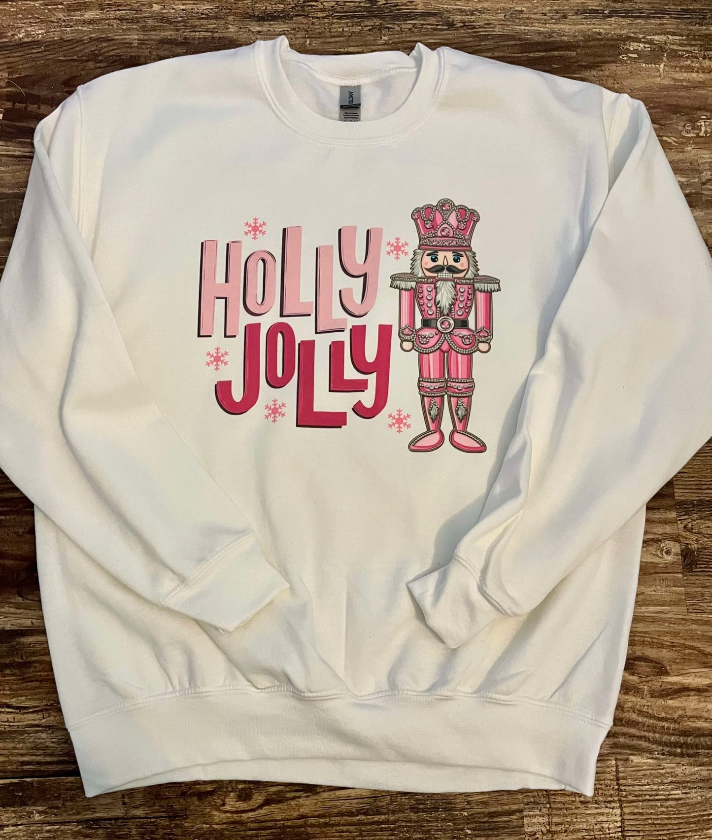 HOLLY JOLLY NUTCRACKER TEE OR CREWNECK SWEATSHIRT