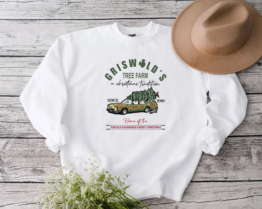 GRISWOLDS TREE FARM TEE OR CREWNECK SWEATSHIRT