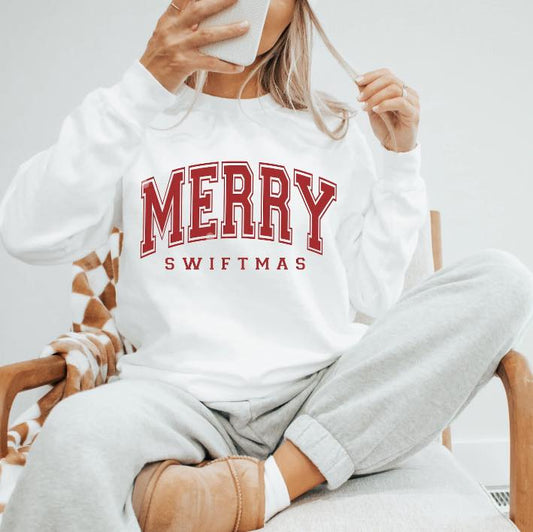 MERRY SWIFTMAS TEE OR CREWNECK SWEATSHIRT
