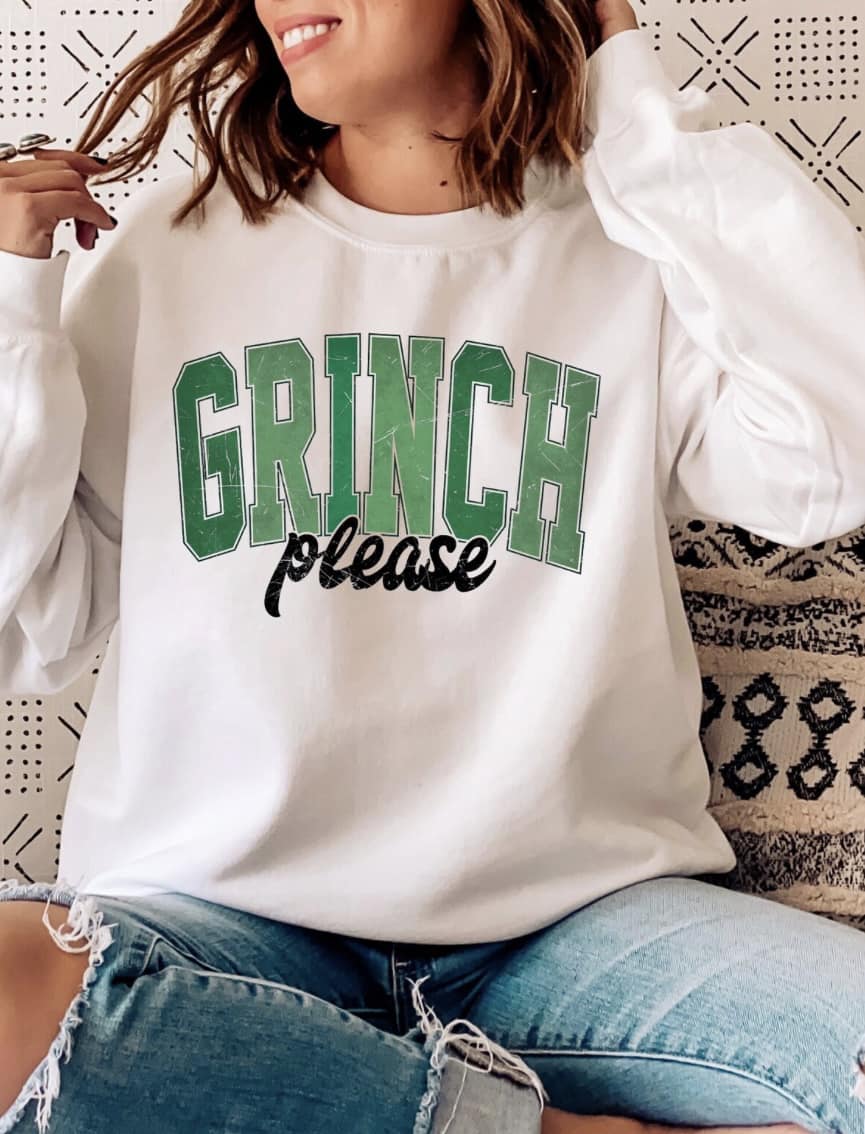 GRINCH PLEASE CREWNECK SWEATSHIRT