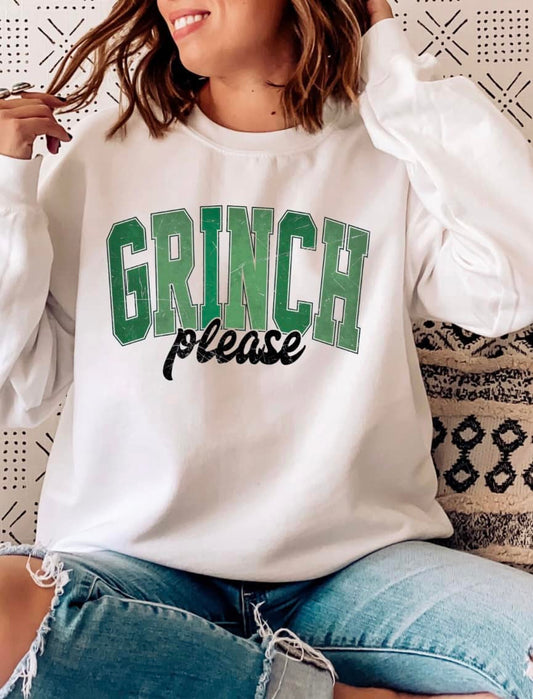 GRINCH PLEASE CREWNECK SWEATSHIRT