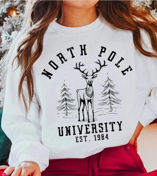 NORTHPOLE UNIVERSITY CREWNECK SWEATSHIRT