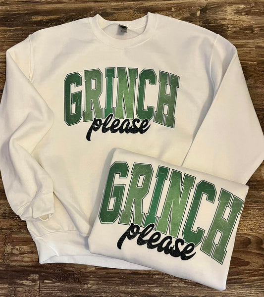 GRINCH PLEASE CREWNECK SWEATSHIRT