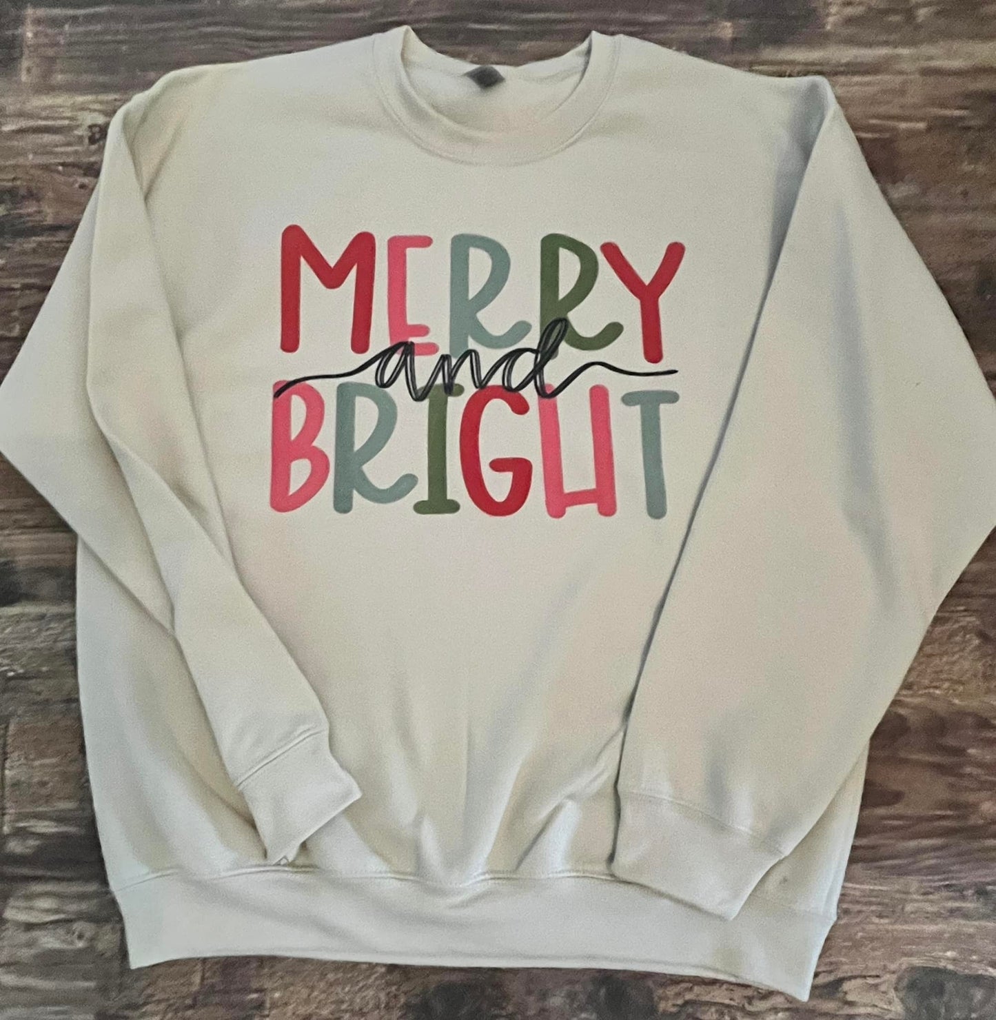 MERRY & BRIGHT CREWNECK SWEATSHIRT