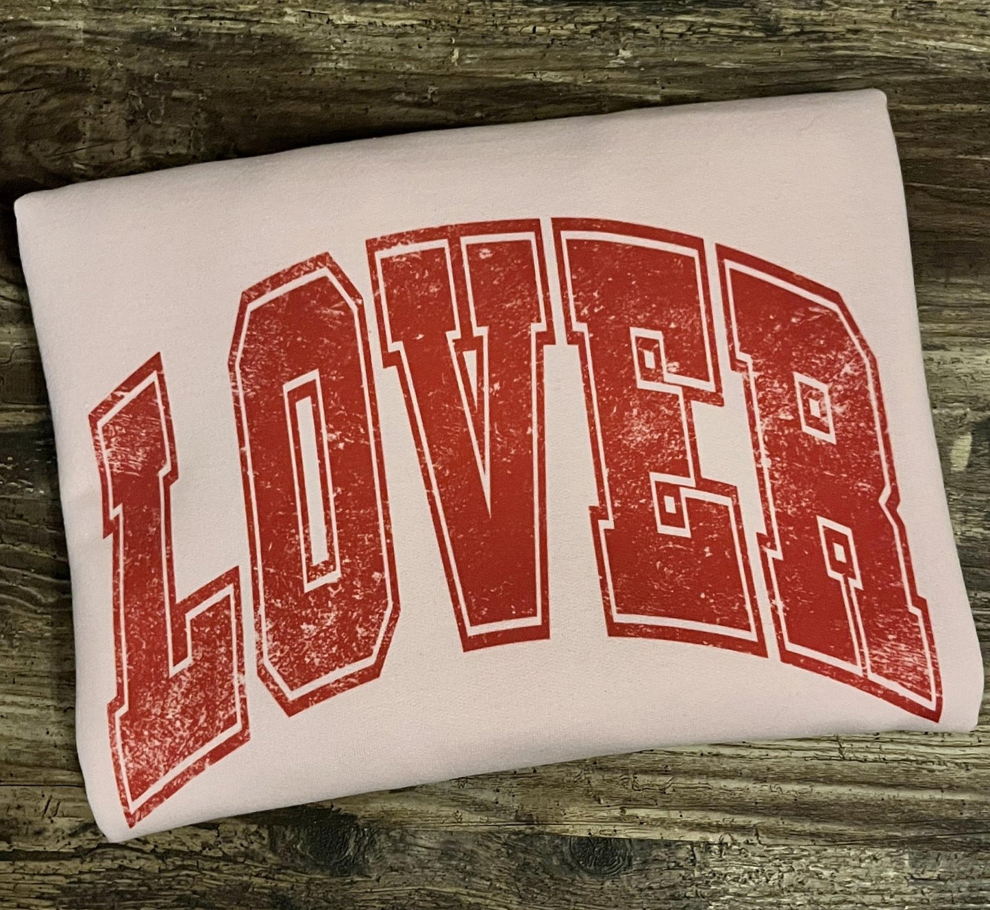 LOVER IN RED CREWNECK SWEATSHIRT OR TEE