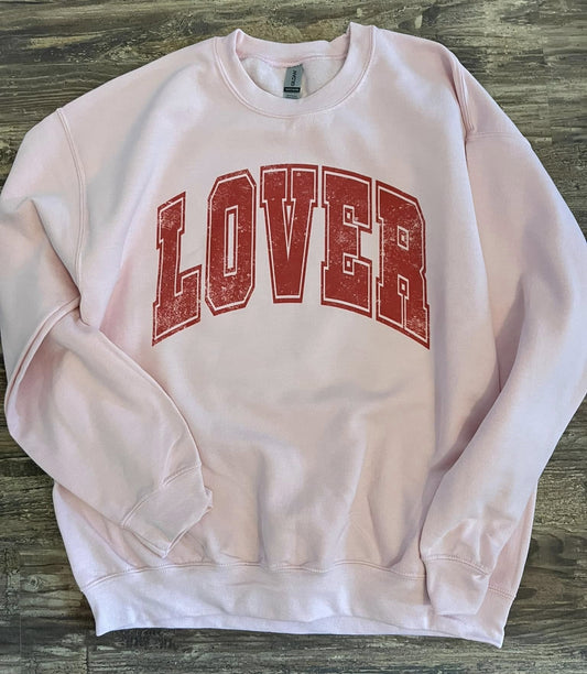 LOVER IN RED CREWNECK SWEATSHIRT OR TEE