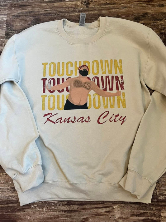 TOUCHDOWN KANSAS CITY CHIEFS CREWNECK SWEATSHIRT
