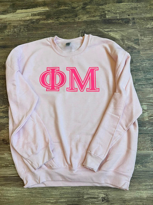 PHI MU LETTER CREWNECK SWEATSHIRT