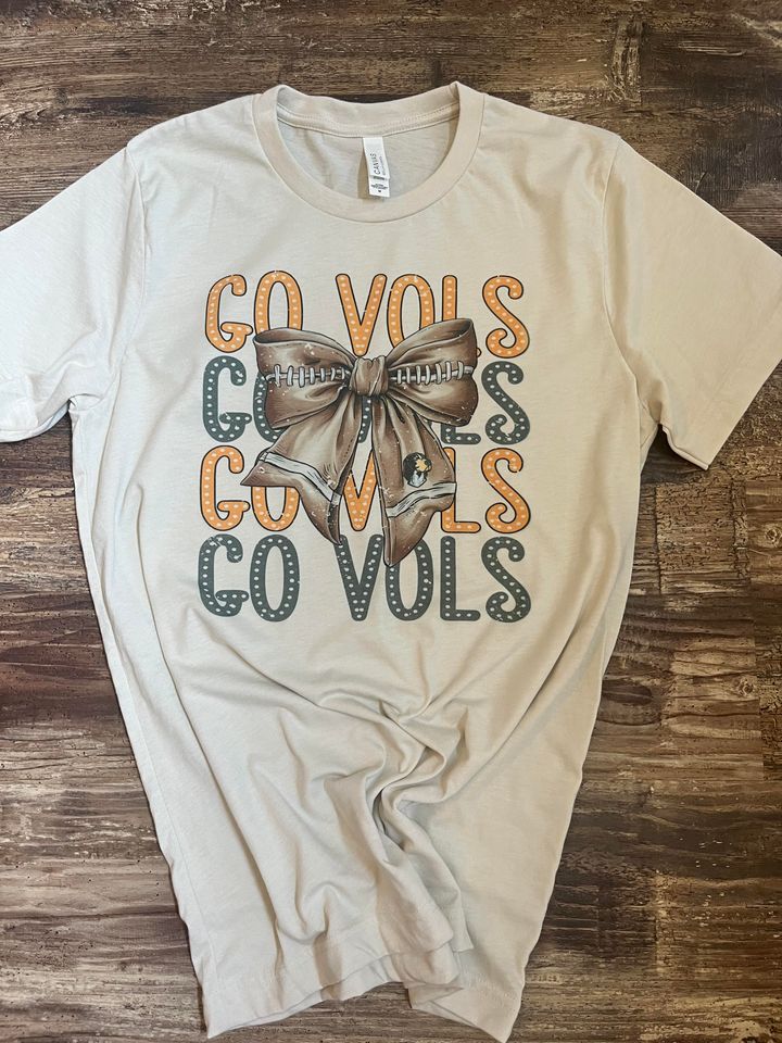 GO VOLS COQUETTE FOOTBALL TEE