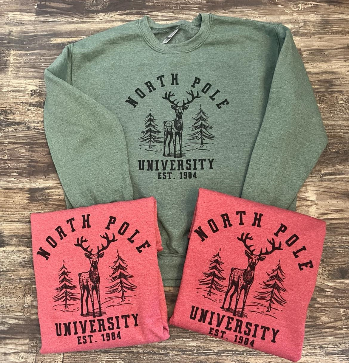 NORTHPOLE UNIVERSITY CREWNECK SWEATSHIRT
