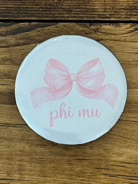 PHI MU PINK SORORITY PIN