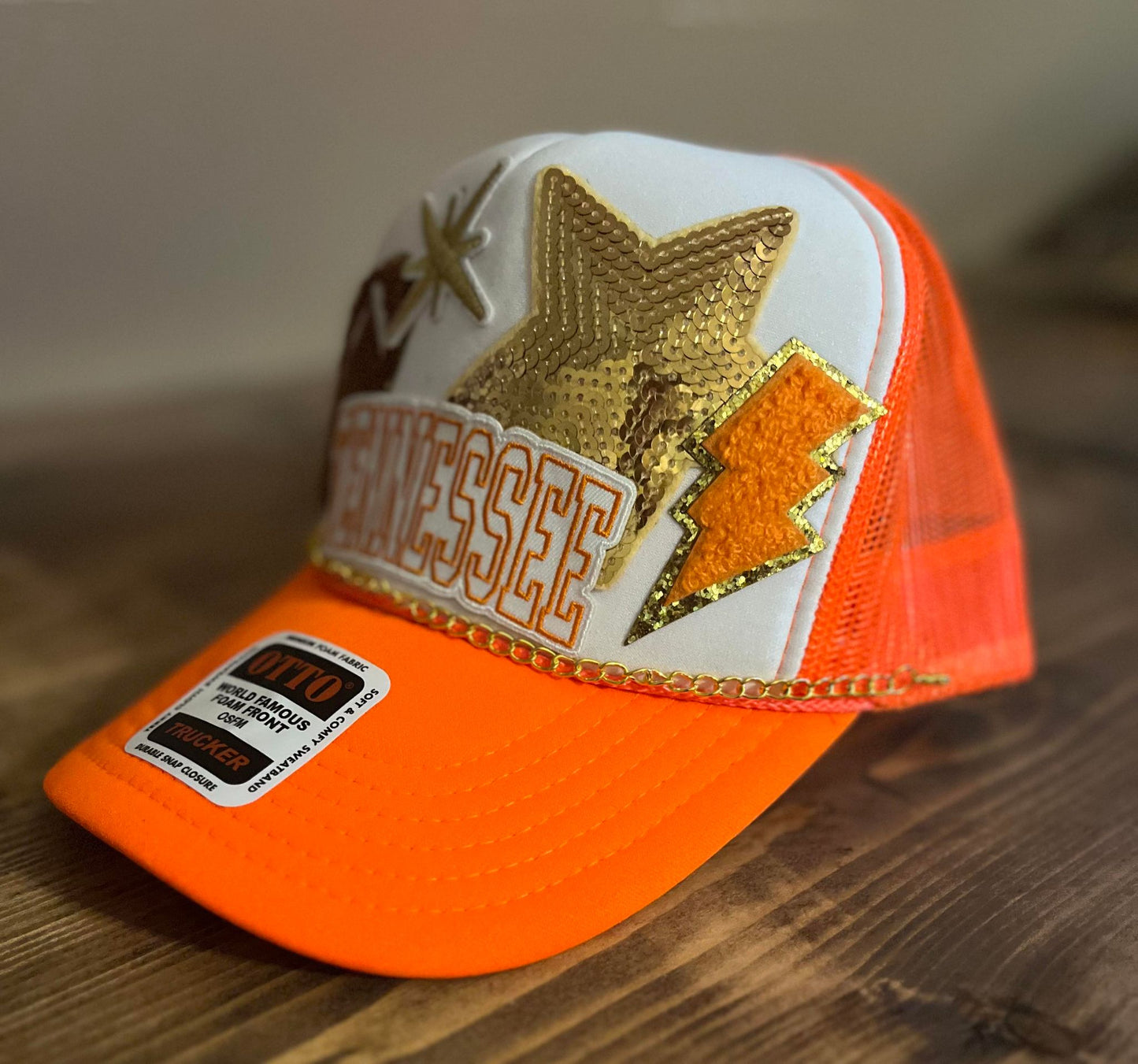 NEON ORANGE VOLS TRUCKER HAT