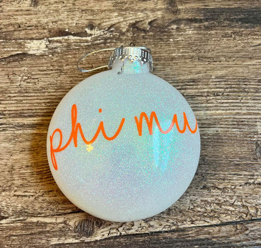 SORORITY GLITTER ORNAMENT