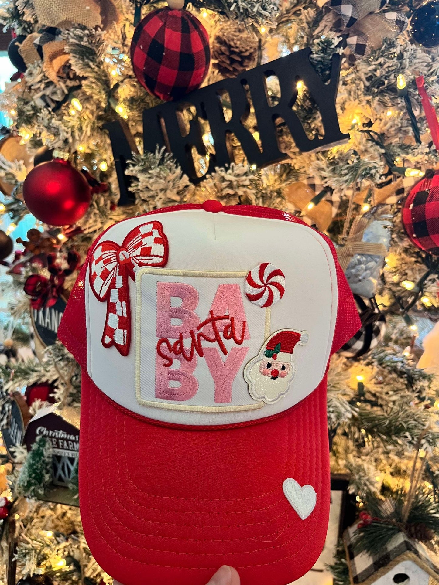 SANTA BABY TRUCKER HAT