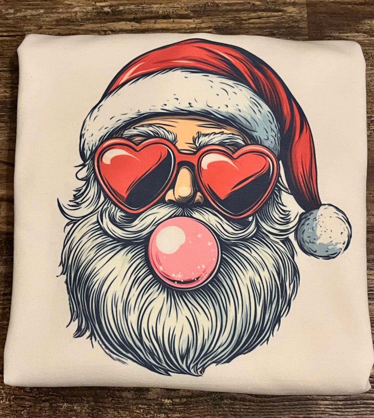 BUBBLEGUM SANTA TEE OR CREWNECK SWEATSHIRT