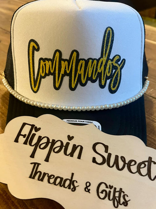 COMMANDOS GLITTER TRUCKER HAT