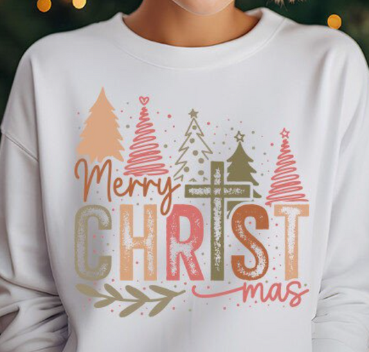 MERRY CHRISTmas CREWNECK SWEATSHIRT OR TEE