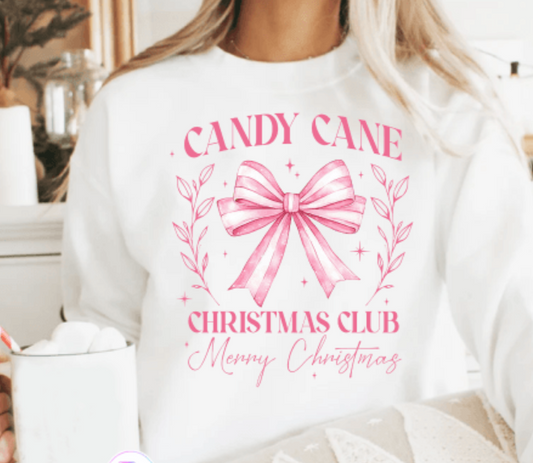 CANDY CANE CHRISTMAS CLUB CREWNECK SWEATSHIRT