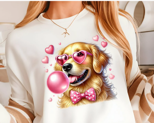 VALENTINES PUP CREWNECK SWEATSHIRT
