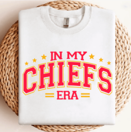 IN MY CHIEFS ERA KANSAS CITY TEE OR CREWNECK SWEATSHIRT