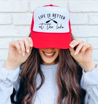 LIFE IS BETTER AT THE LAKE TRUCKER HAT