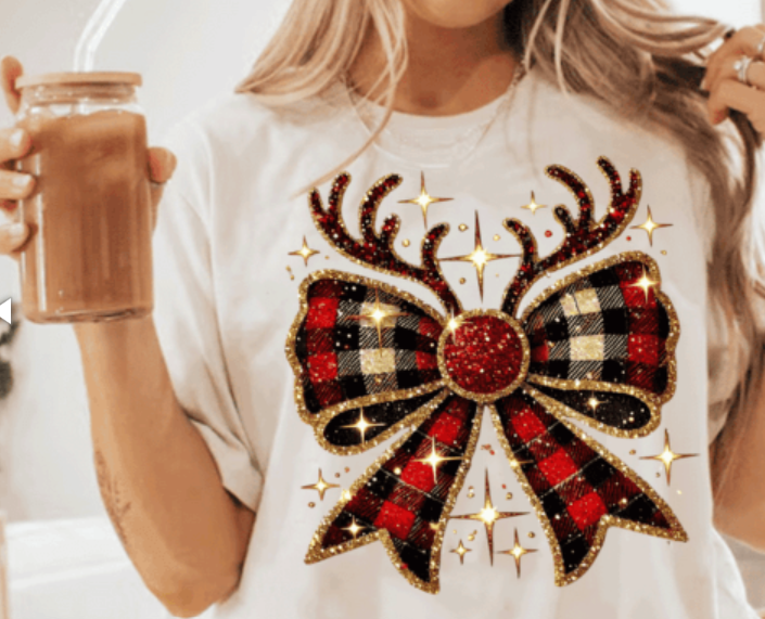 RUDOLPH COQUETTE TEE OR CREWNECK SWEATSHIRT